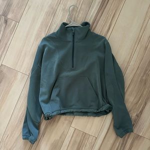 Like New Lululemon Brushed Softstreme Ribbed Half Zip, Sz 12